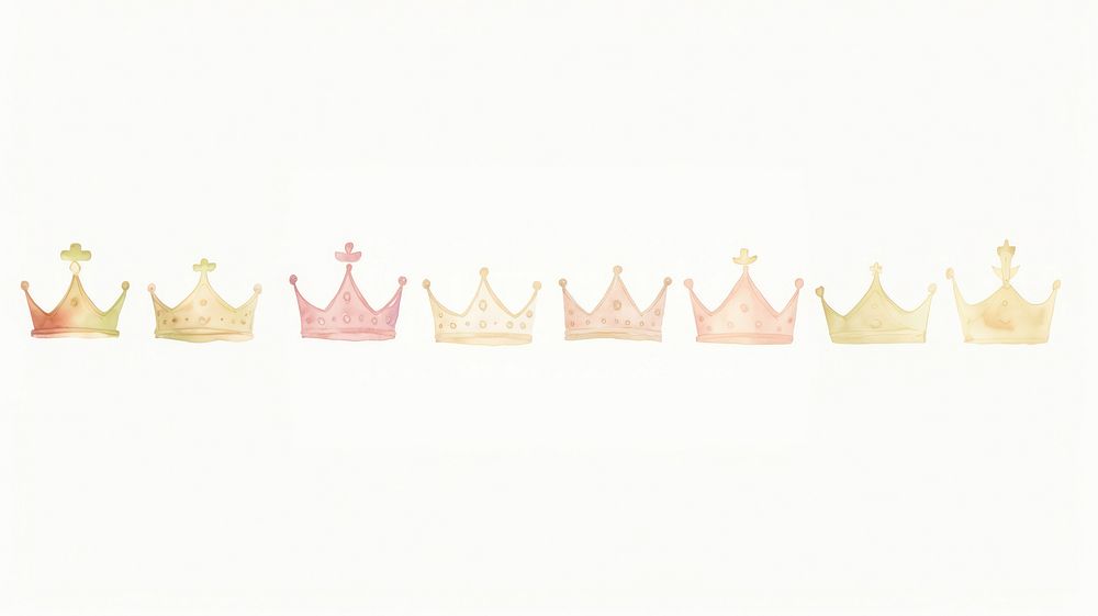 Crowns as divider watercolor accessories accessory underwear.