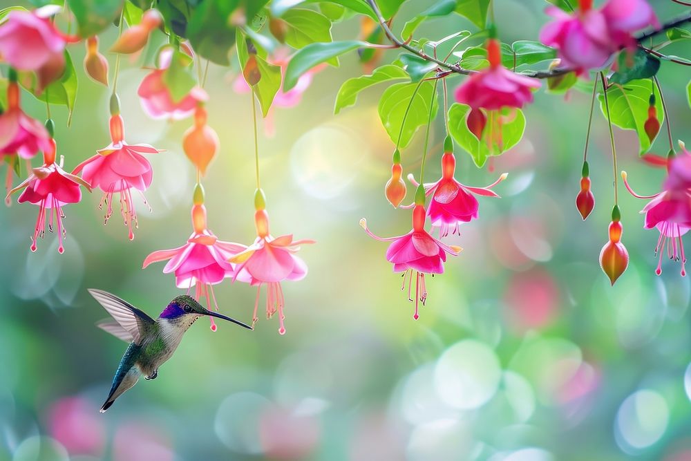 Hummingbird flower outdoors blossom.