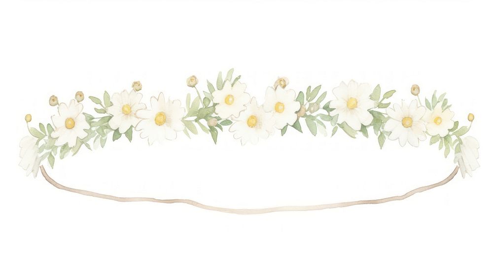 Flower crown as divider watercolor accessories accessory graphics.