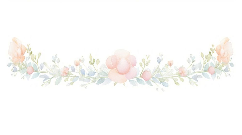 Flower crown as divider watercolor accessories accessory graphics.