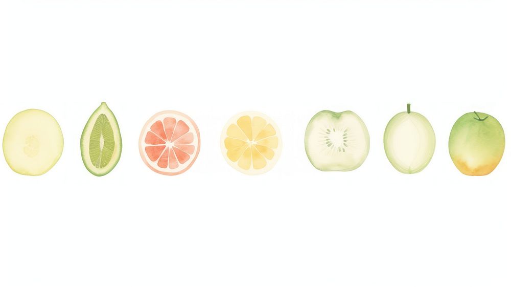 Fruits as divider watercolor grapefruit weaponry produce.