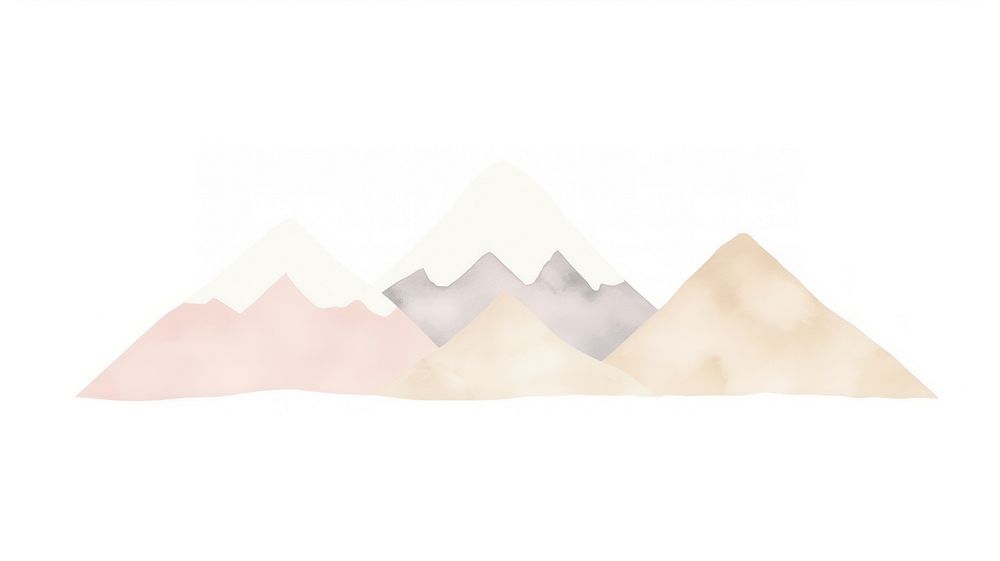 Fuji mountain landscape as divider watercolor outdoors triangle cushion.