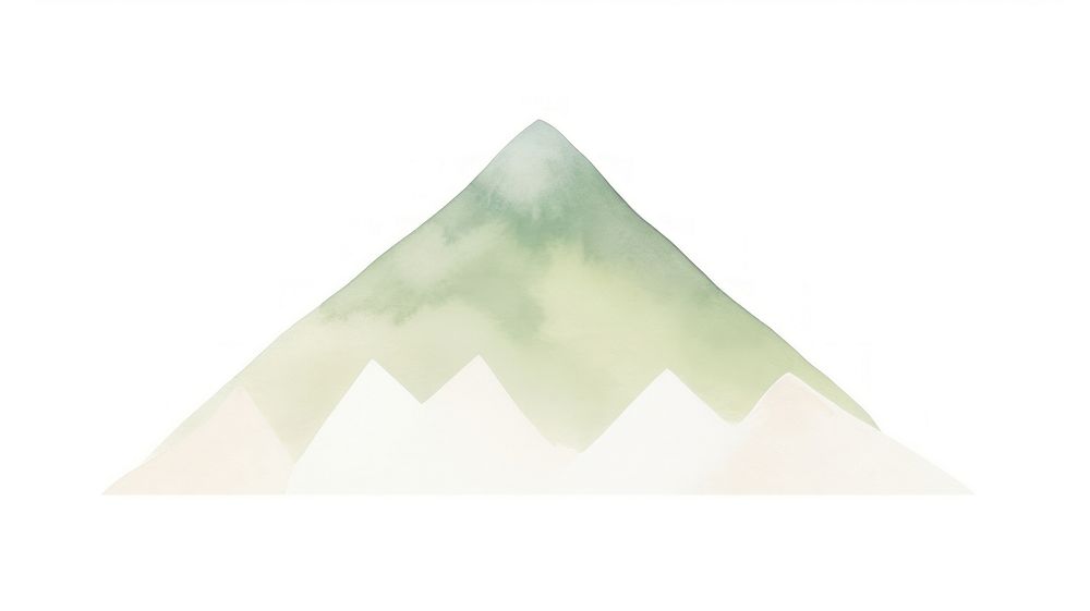 Fuji mountain landscape as divider watercolor triangle animal shark.