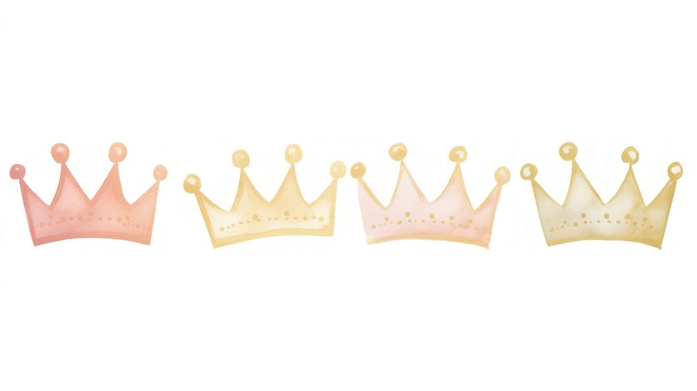 Crowns as divider watercolor accessories accessory jewelry.