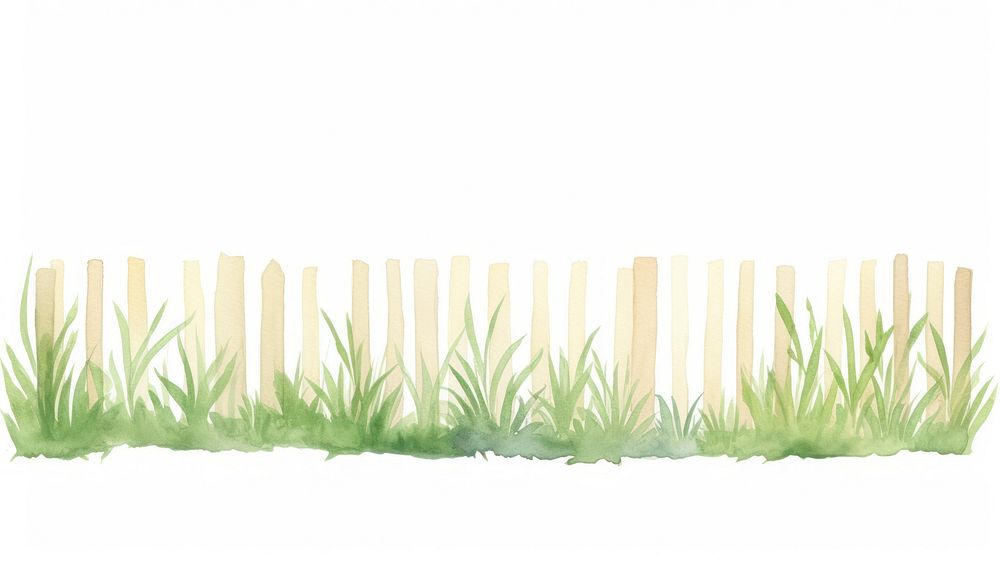 Grass as divider watercolor vegetation outdoors plant.
