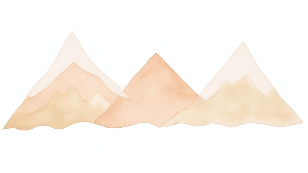 Mountains as divider watercolor cushion person napkin.