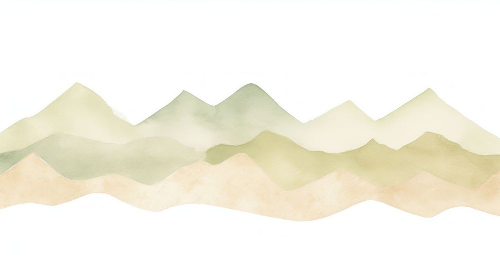 Mountains as divider watercolor diaper paper art.