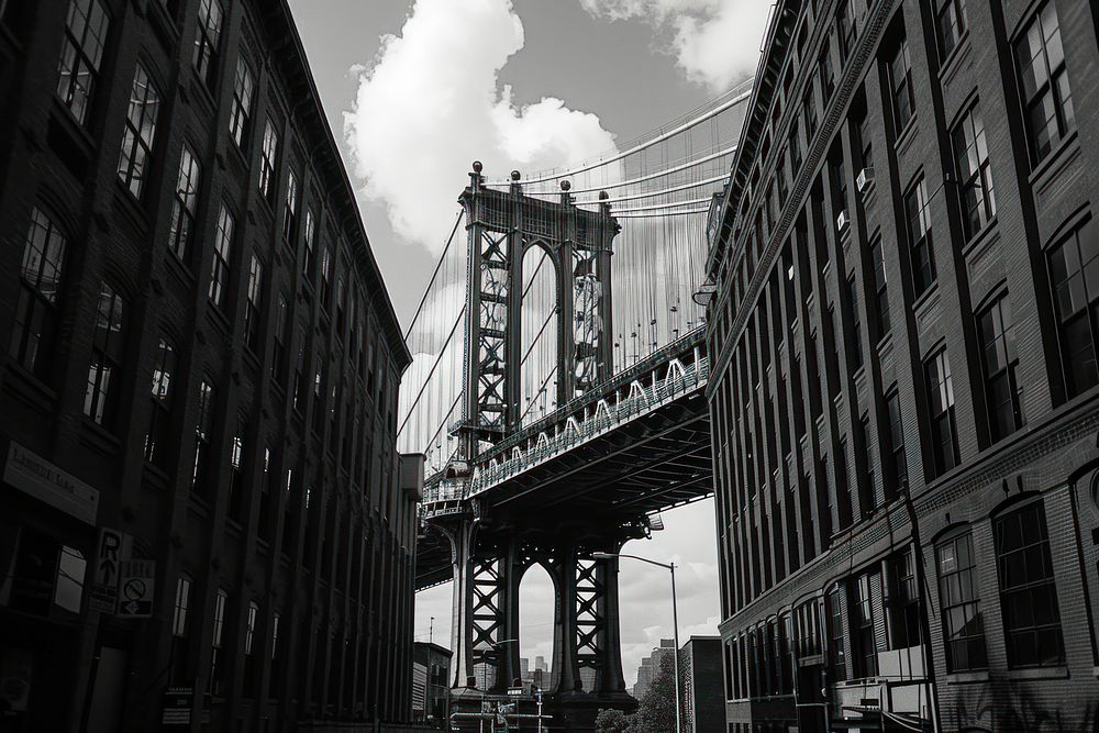 New York City bridge city metropolis.
