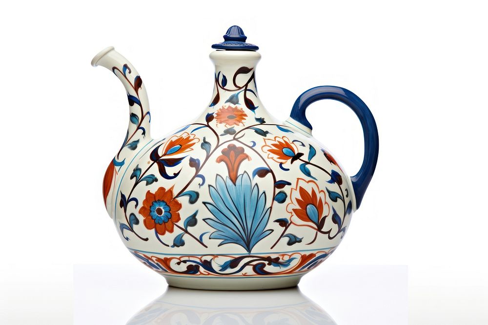 Ceramics porcelain pottery teapot.
