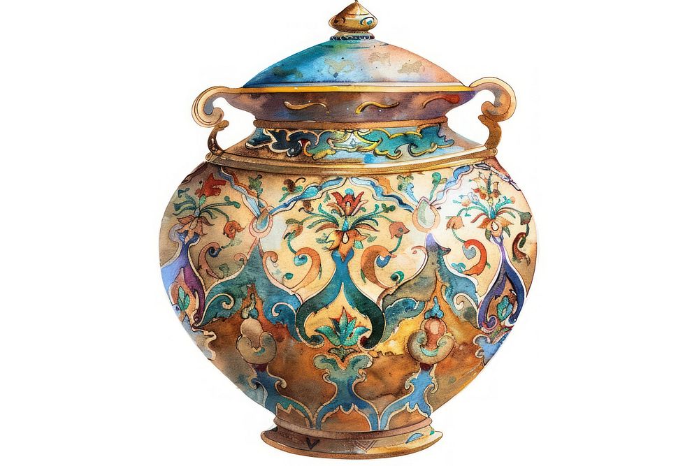 Jar porcelain pottery urn.