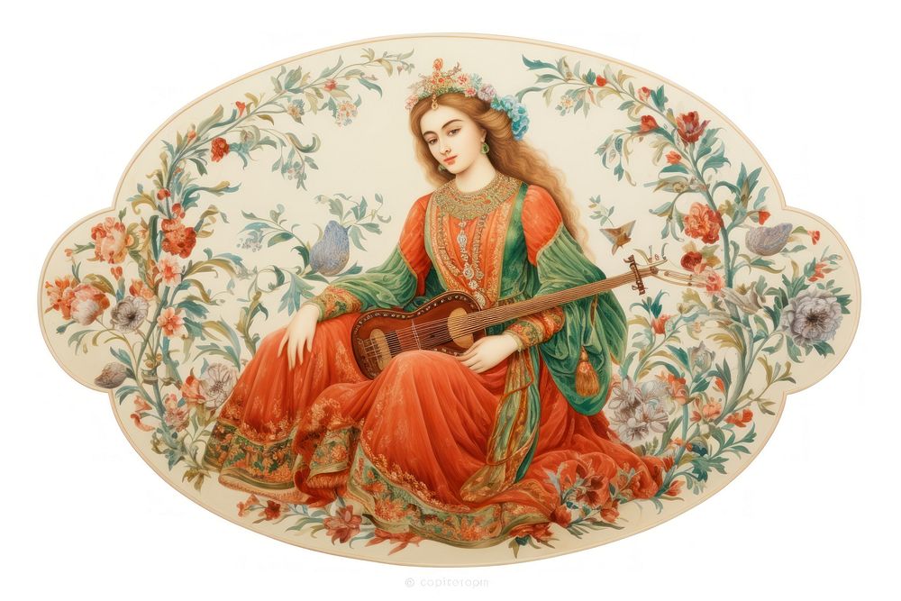Princess painting porcelain tapestry.