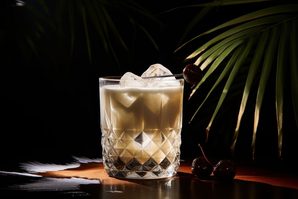 White russian cocktail beverage alcohol.