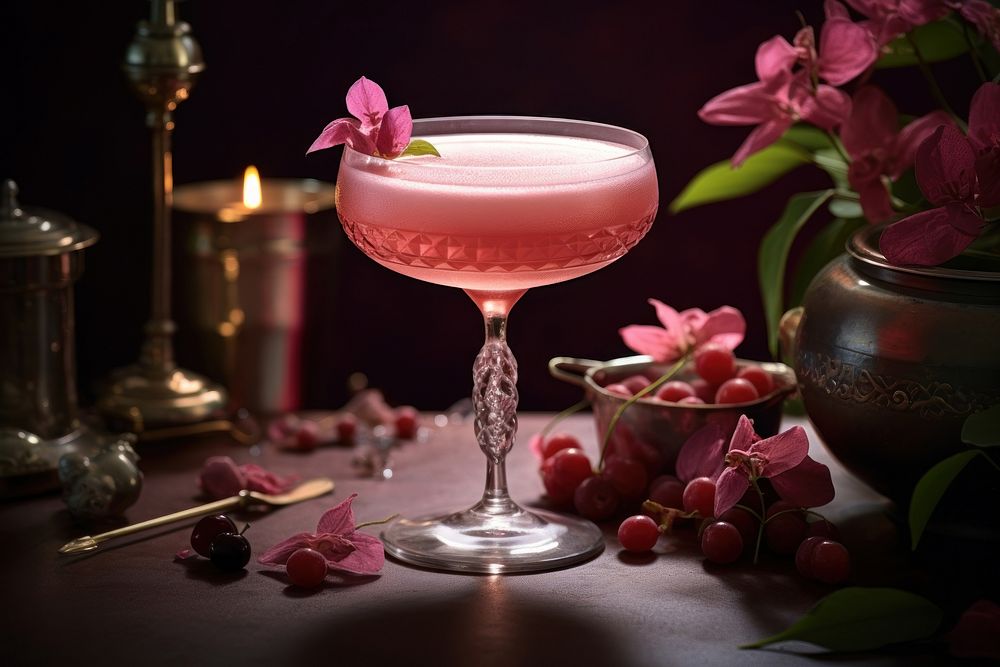 Clover Club cocktail beverage alcohol.