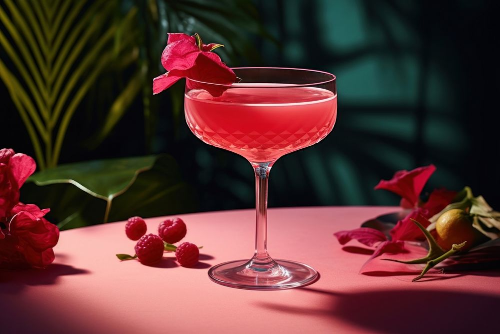 Clover Club cocktail beverage blossom.