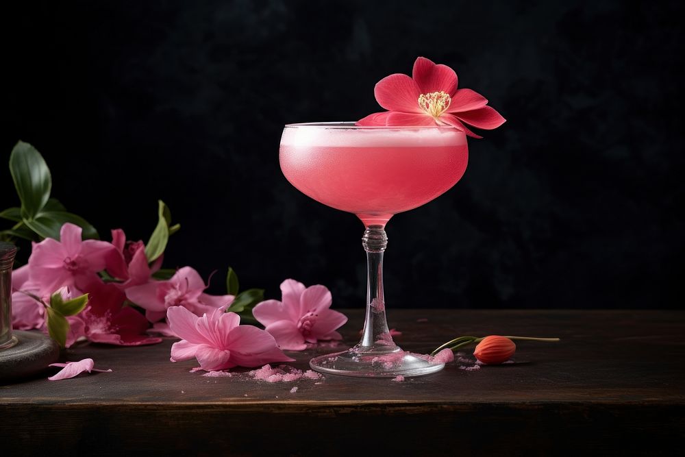 Clover Club cocktail beverage blossom.