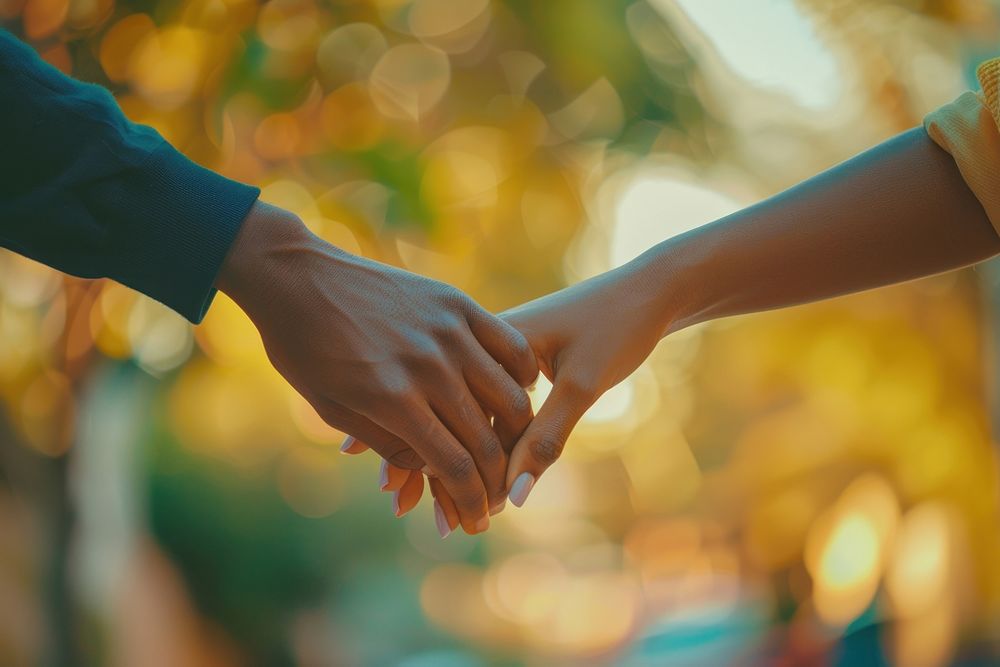 Love couple hands connecting person human holding hands.