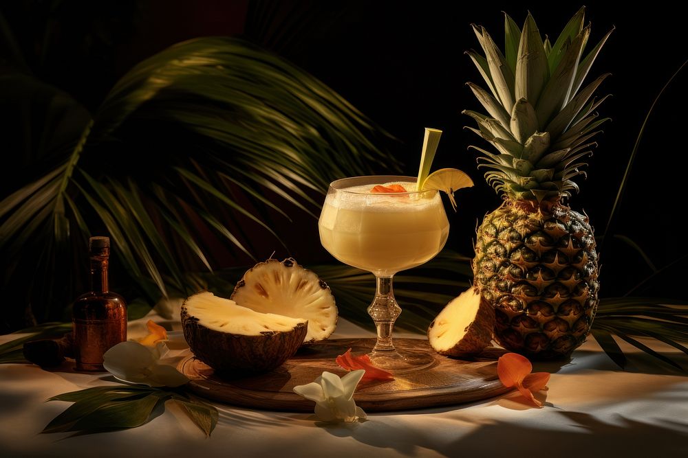 Pina colada pineapple beverage produce.