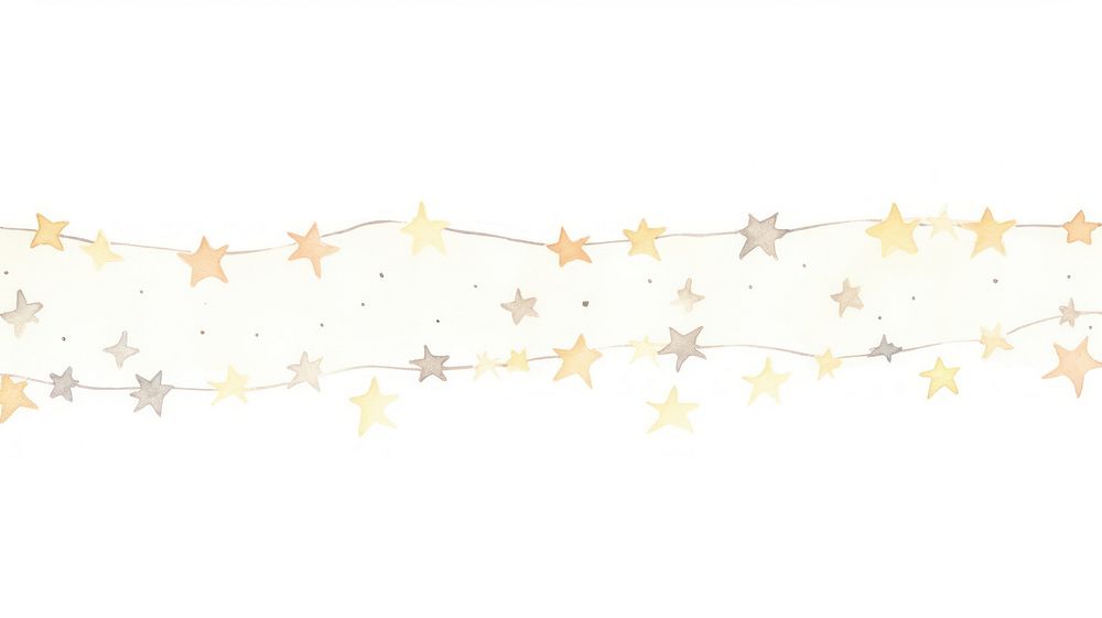 Stars as divider watercolor confetti animal paper.
