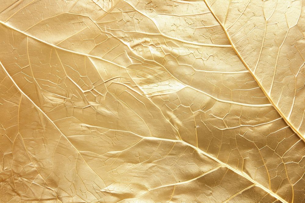 Gold leafing texture aluminium plant.
