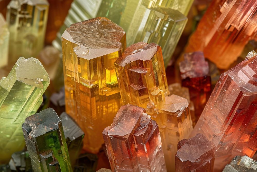 Tourmaline cosmetics mineral crystal.