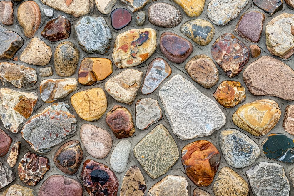 Rubble wall pebble bread pizza.