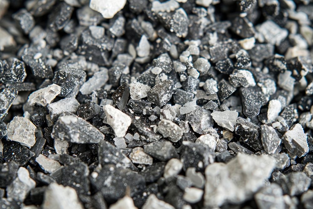 Frac Sand anthracite mineral rubble.