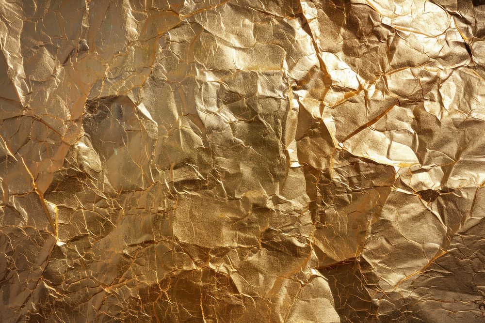 Gold nugget aluminium foil.