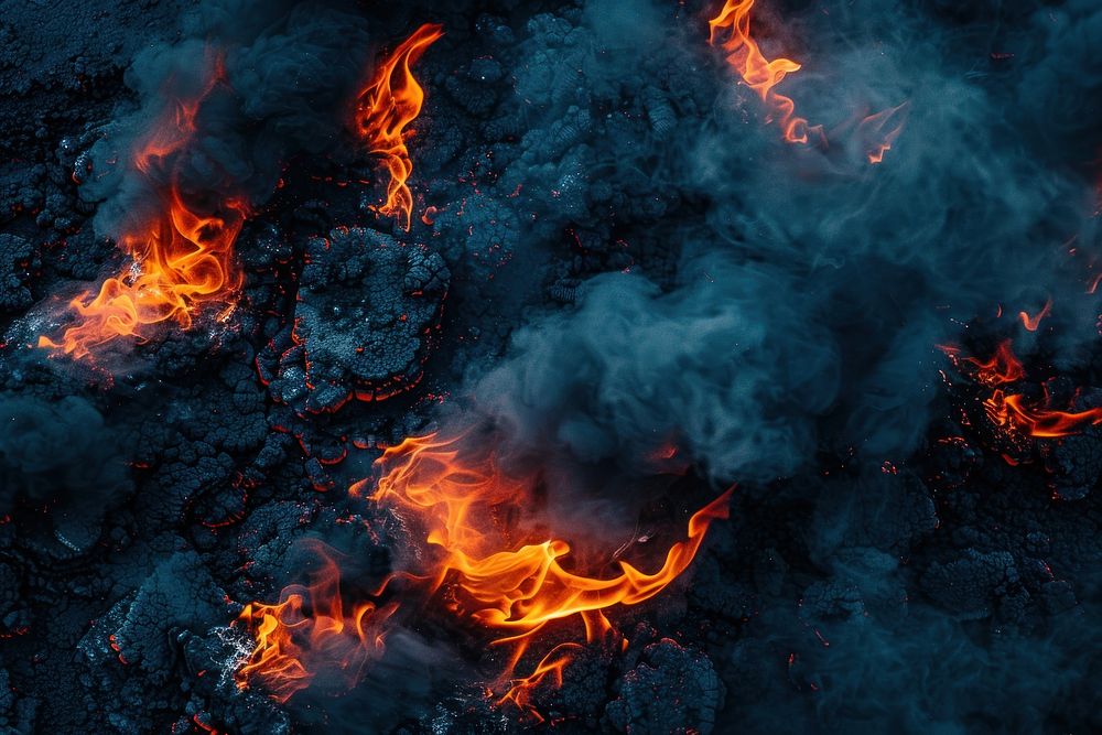 Cooking smoke mountain outdoors eruption.