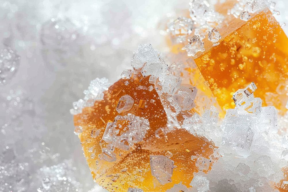 Halite crystal mineral ice.