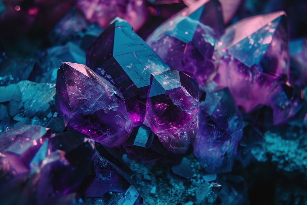 Amethyst crystal mineral quartz.