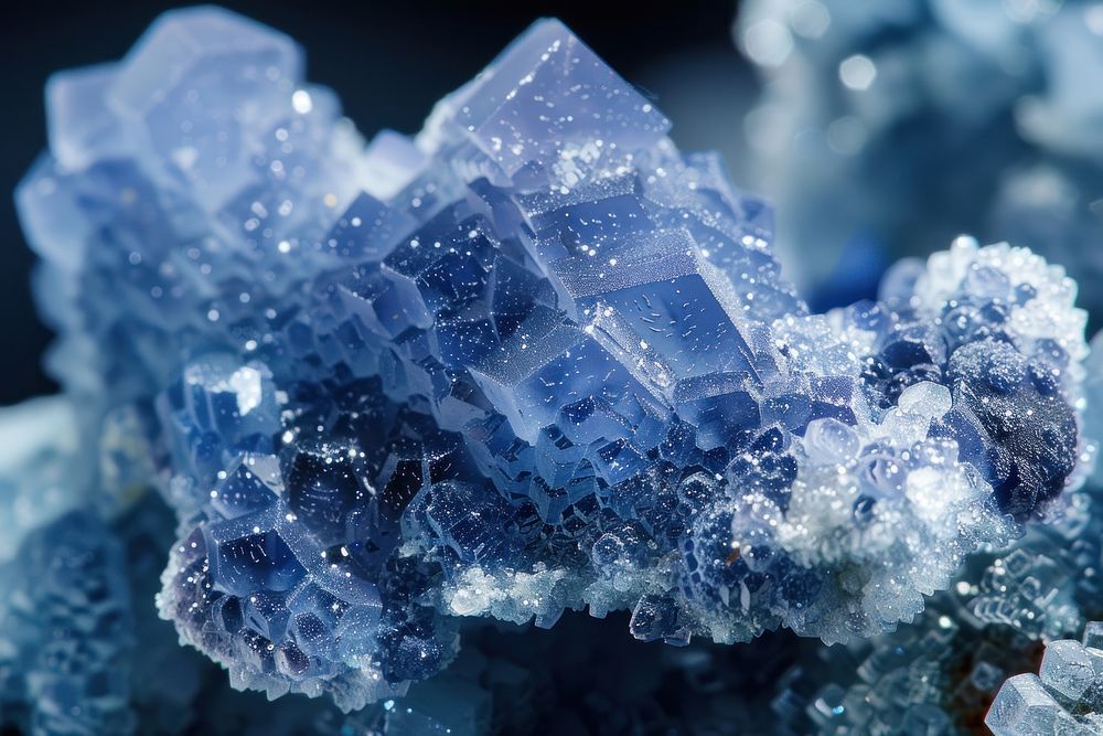 Sapphire crystal mineral quartz.