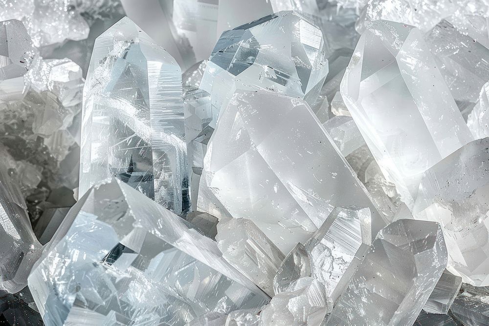 Halite crystal mineral quartz.