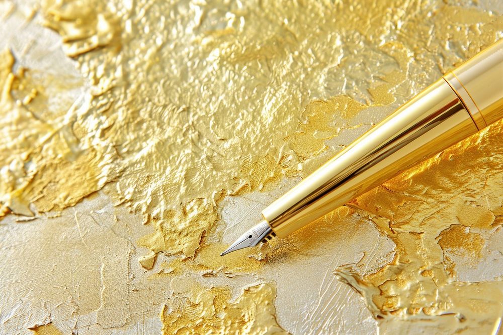 Gold pen device brush tool.