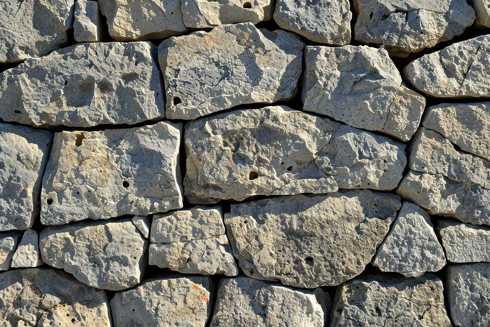 Limestone wall architecture building rubble.