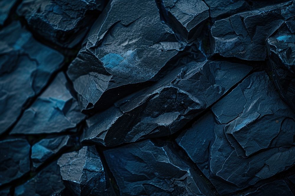 Stone Masonry Wall black blue.