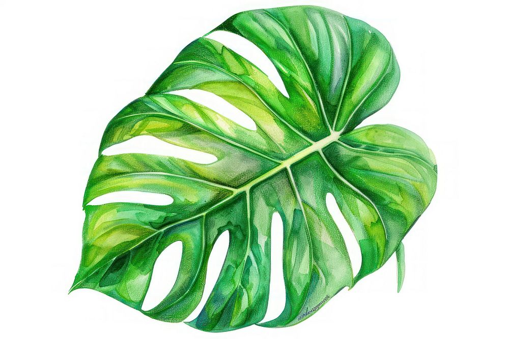 Monstera peru plant leaf.