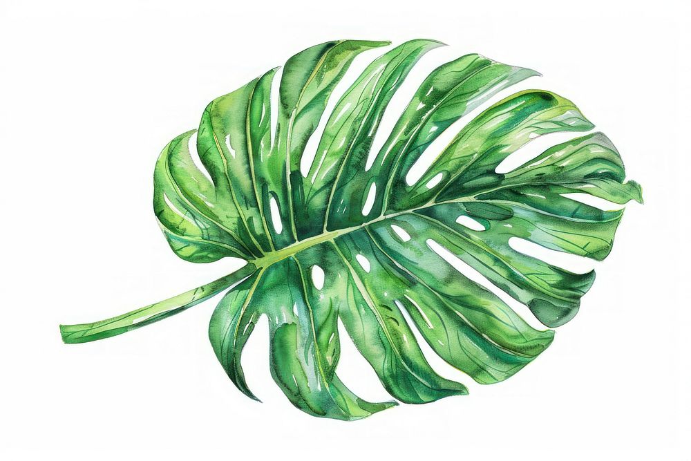 Monstera pinnatipartita plant leaf.