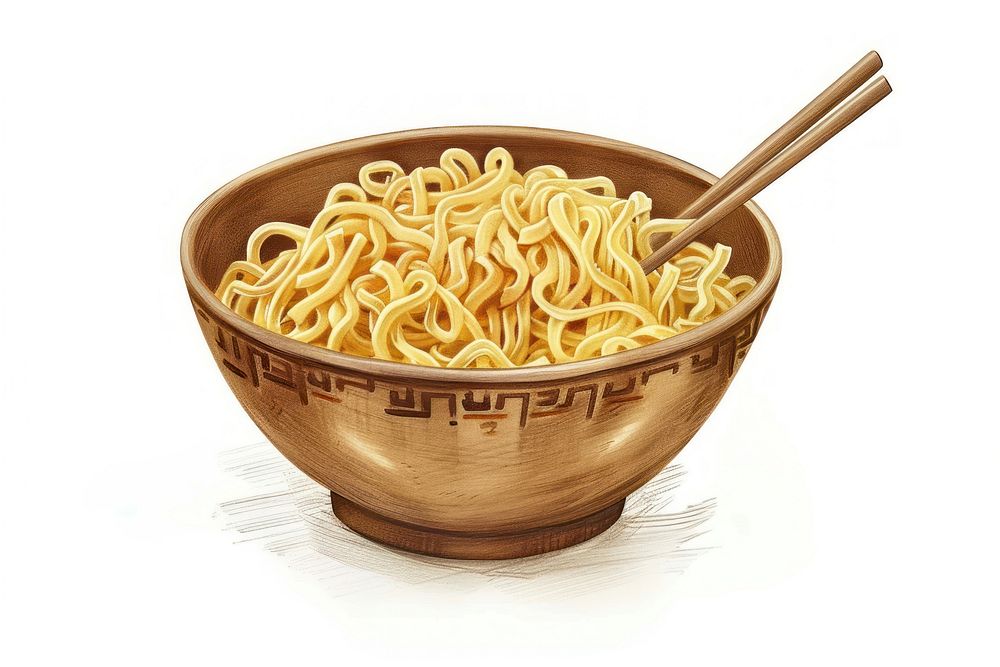 A Ramen Noodles noodle chopsticks bowl.