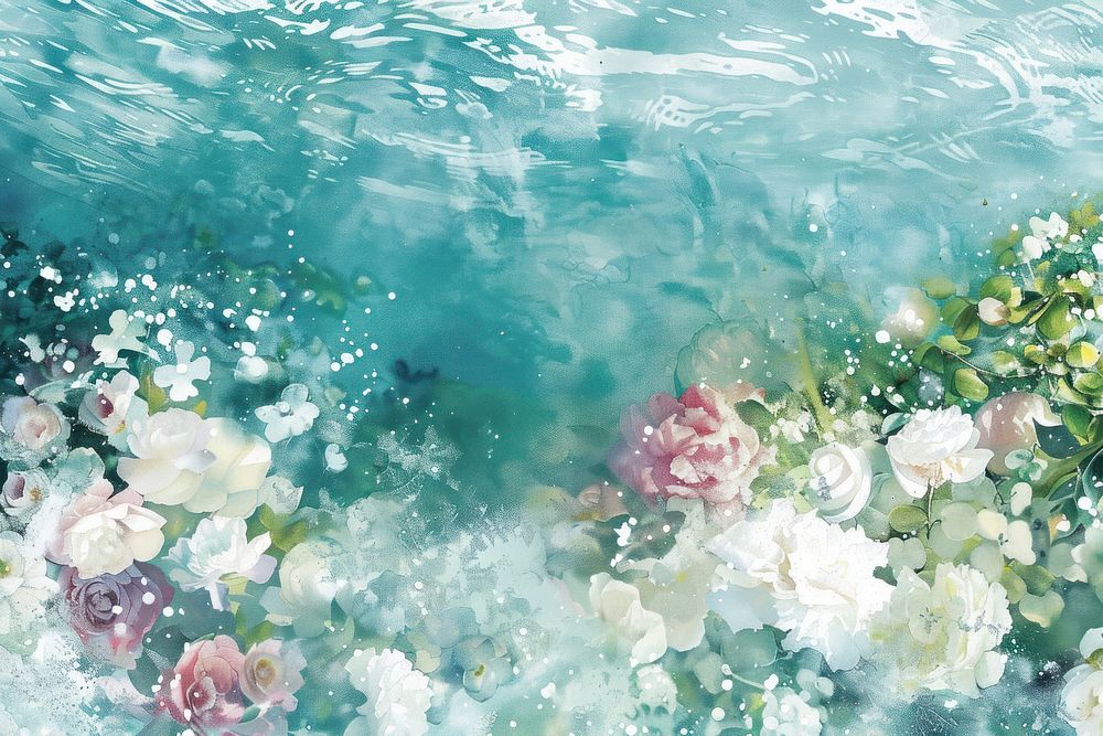 Underwater painting outdoors graphics.