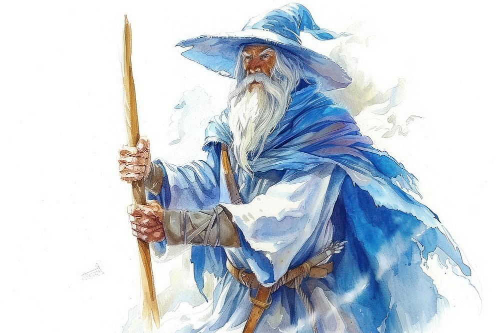 Wizard photography illustrated portrait.