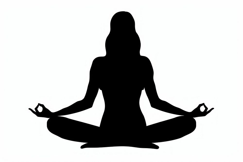 Yoga silhouette yoga exercise.