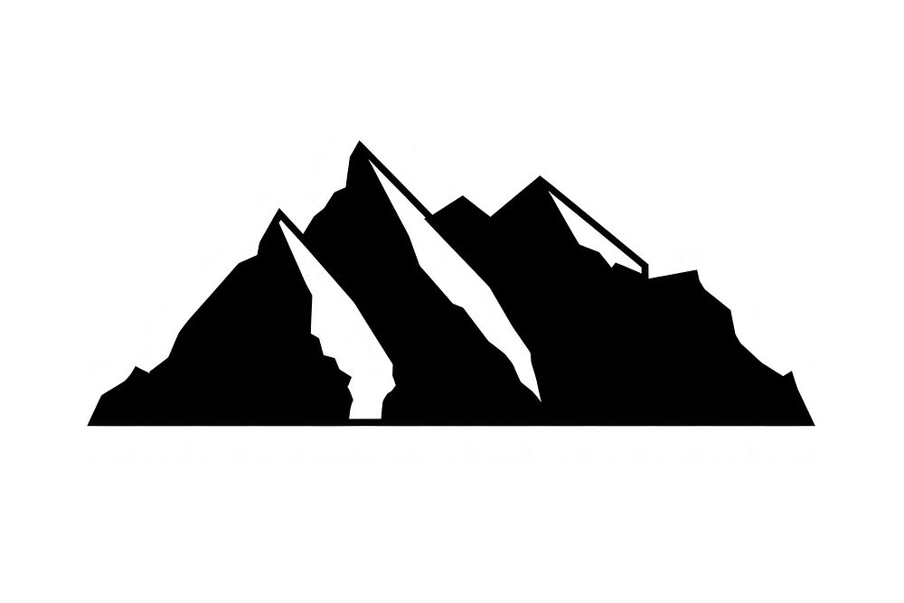 Mountain feist silhouette bulldozer stencil.