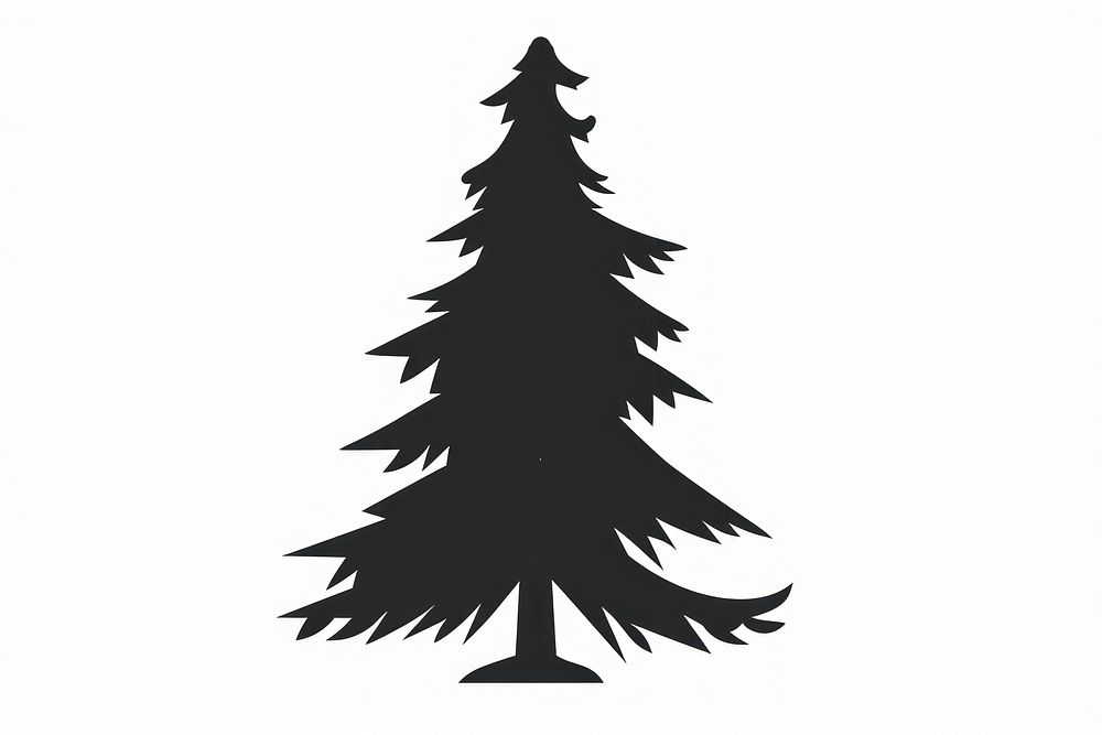 Mountain hemlock tree silhouette christmas festival.