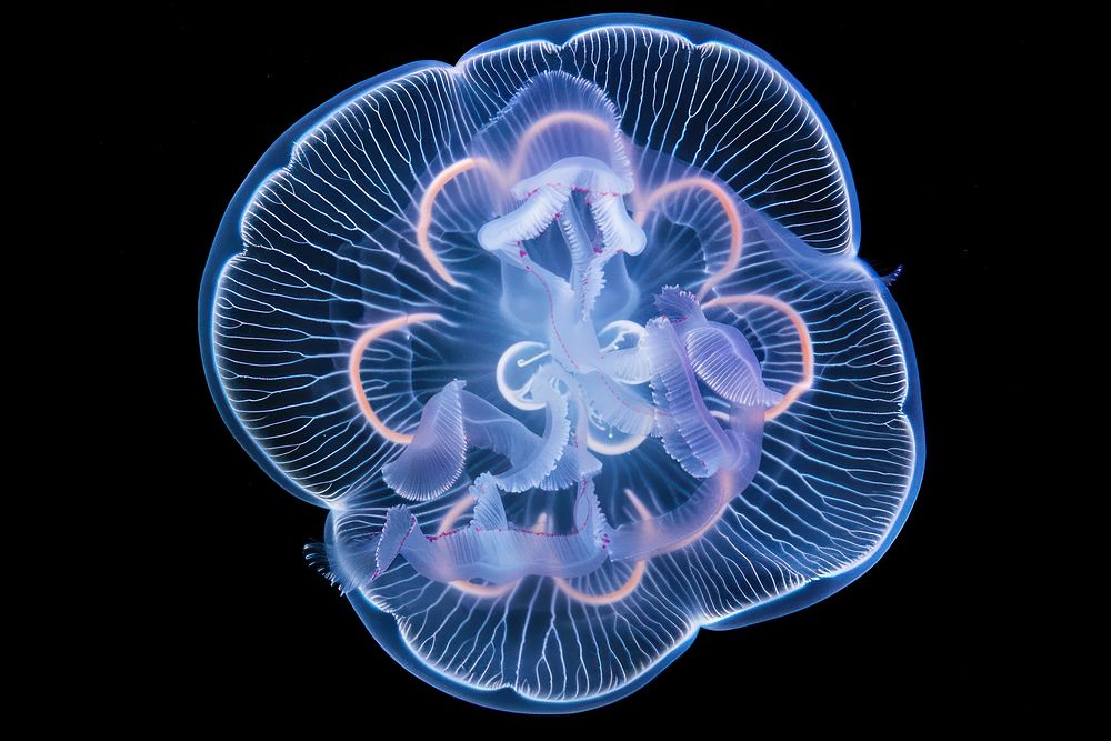 Aurelia limbata moon jellyfish invertebrate astronomy outdoors.