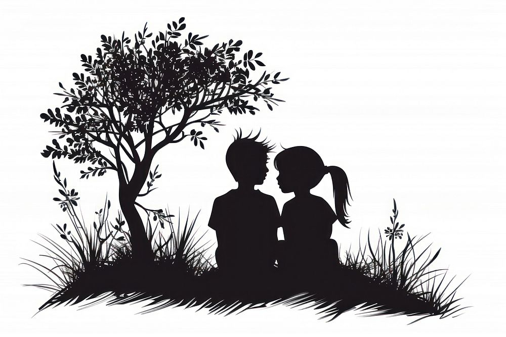 Silhouette art illustrated publication.