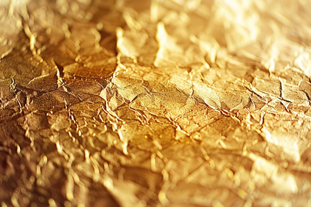 Transfer paper texture gold aluminium foil.