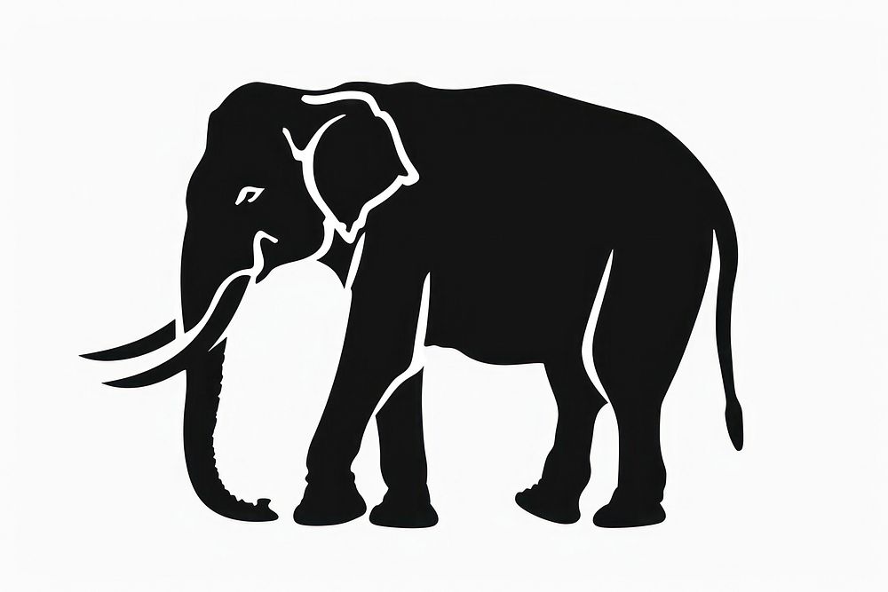Elephant elephant wildlife stencil.