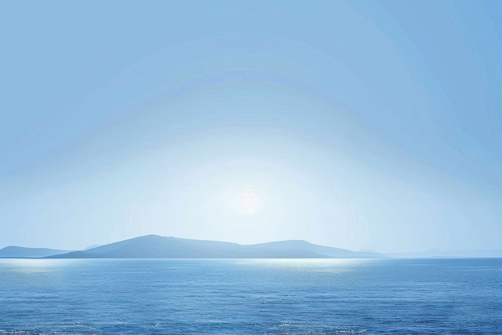 Moutain and sea gradient background outdoors horizon scenery.