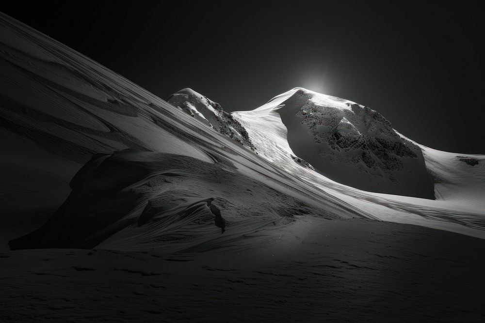 Mont Blanc night outdoors mountain.