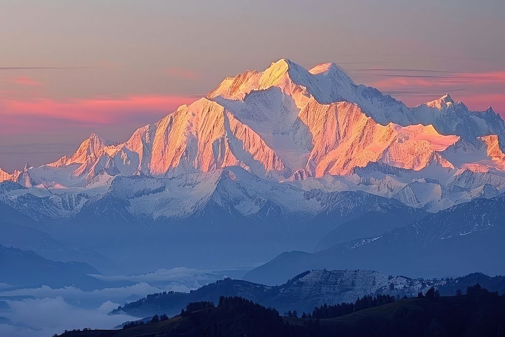 Mont Blanc landscape mountain outdoors.